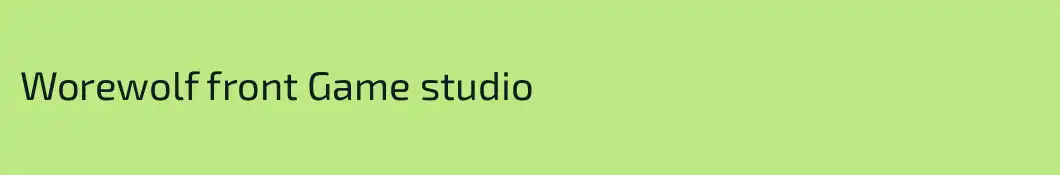 Worewolf front Game studio